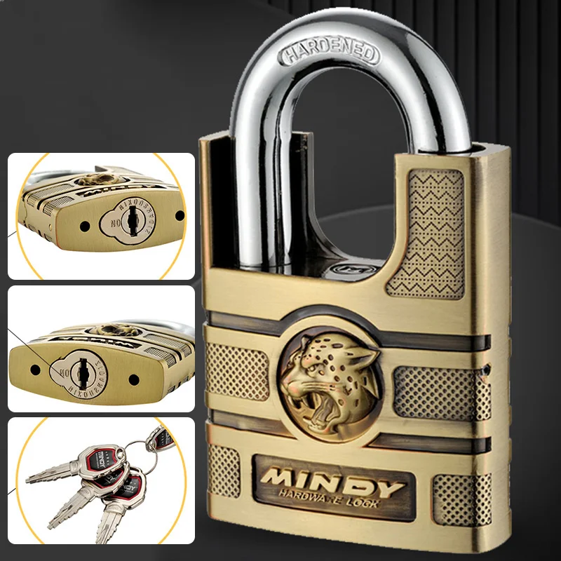 Strong Padlock mit Key Außen Türschlösser Klassische Feste Schlafsaal Lock Anti-diebstahl Lager Scheune Großen Schrank Rostfrei Schlösser Image