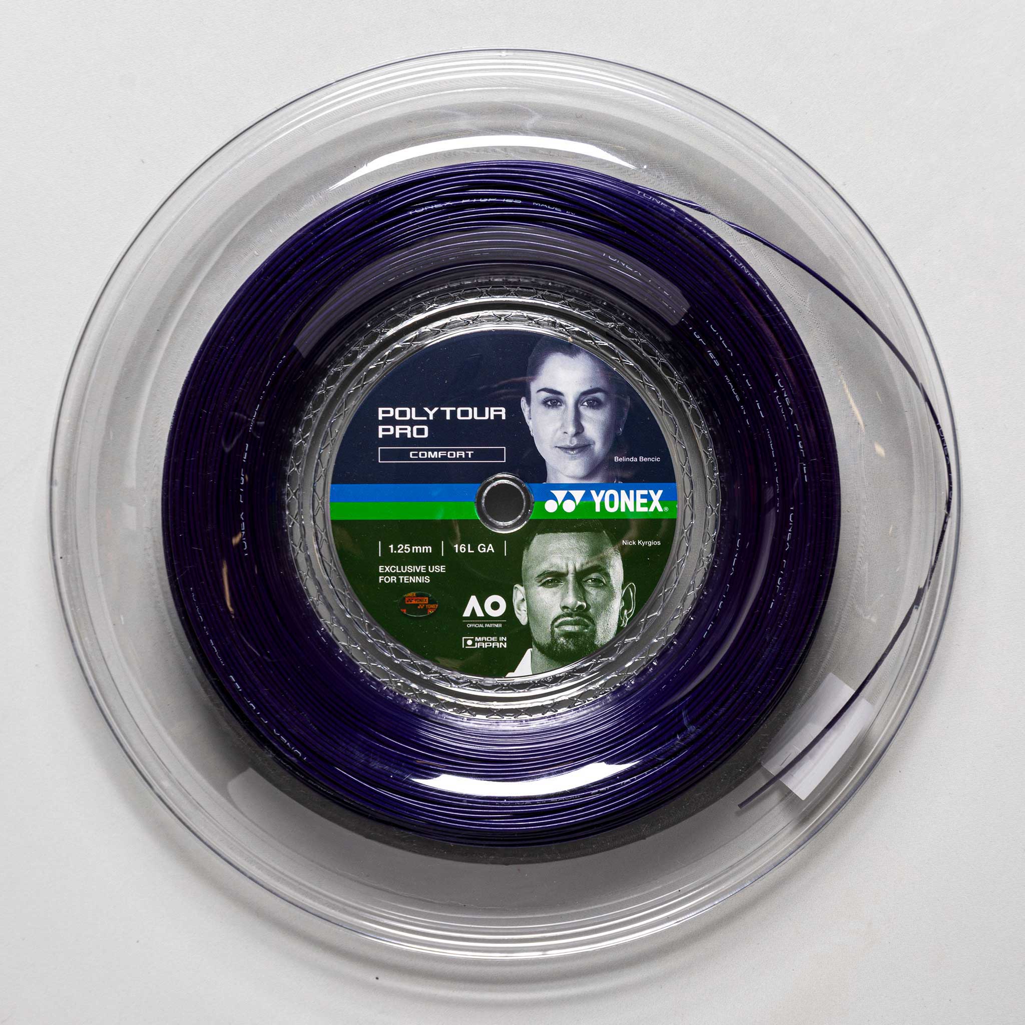 Yonex POLYTOUR Pro 16L 1.25 656' Reel Tennis String Reels Midnight Purple