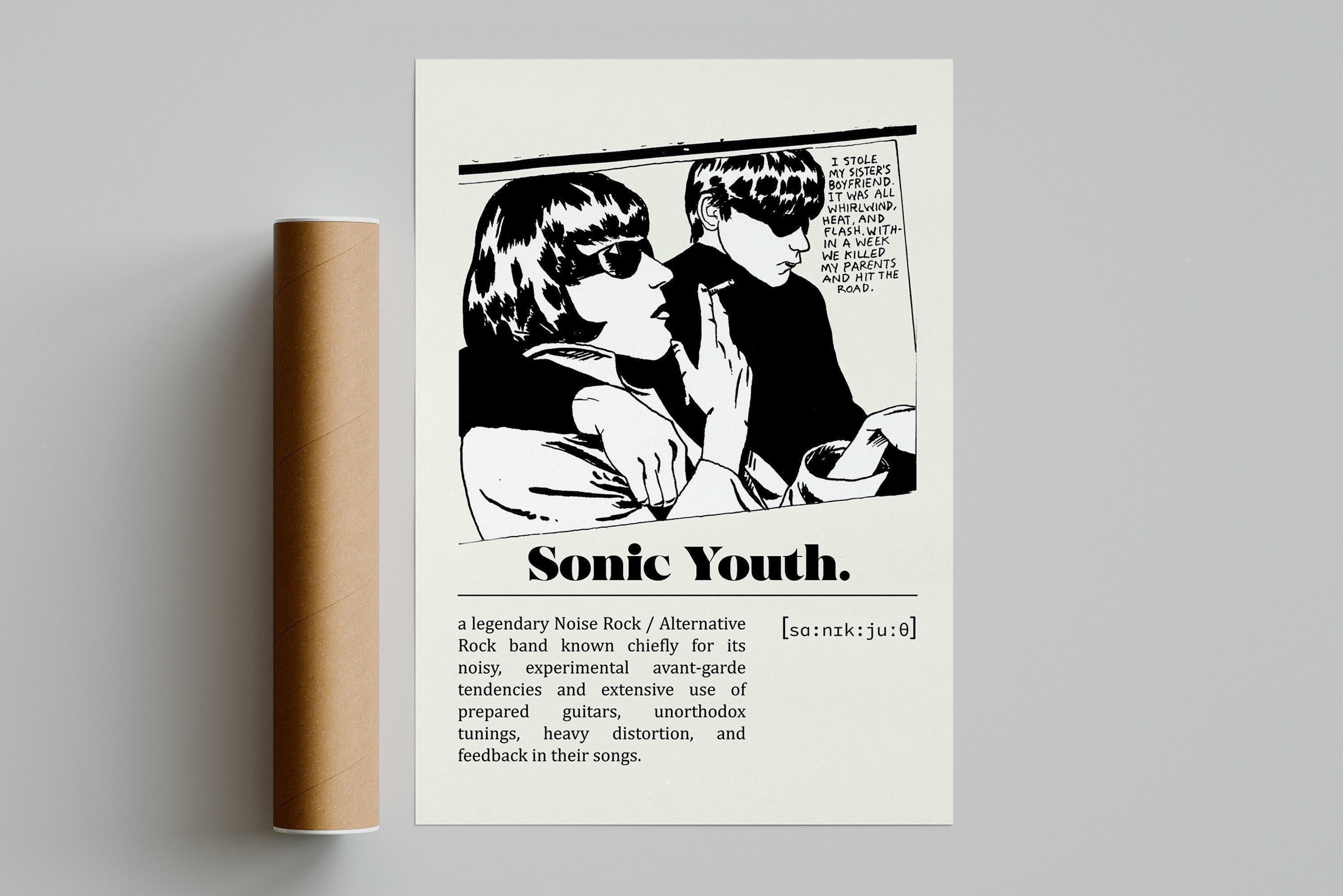 Poster dei Sonic Youth / Poster musicale minimalista / Stampa artistica retrò vintage / Poster personalizzato / Stampa artistica da parete / Poster pe