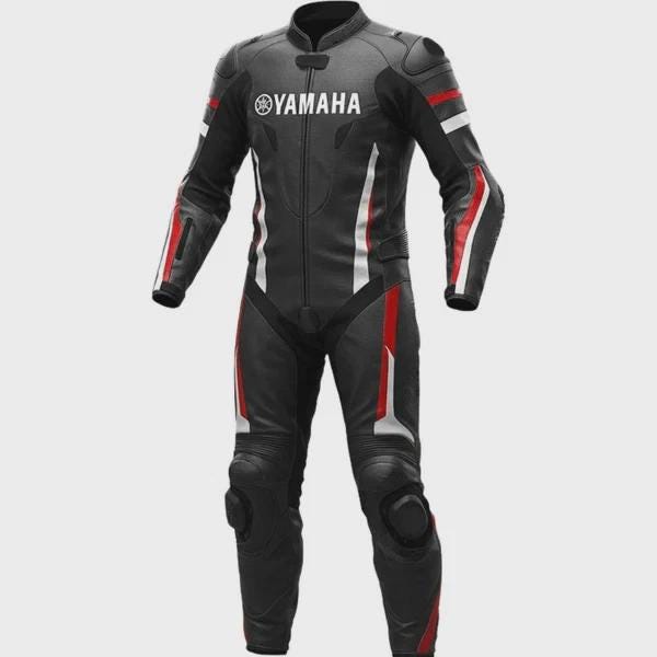 Tuta in pelle bovina da moto Yamaha Racing Nuova tuta da motociclista Yamaha Abbigliamento da motociclista