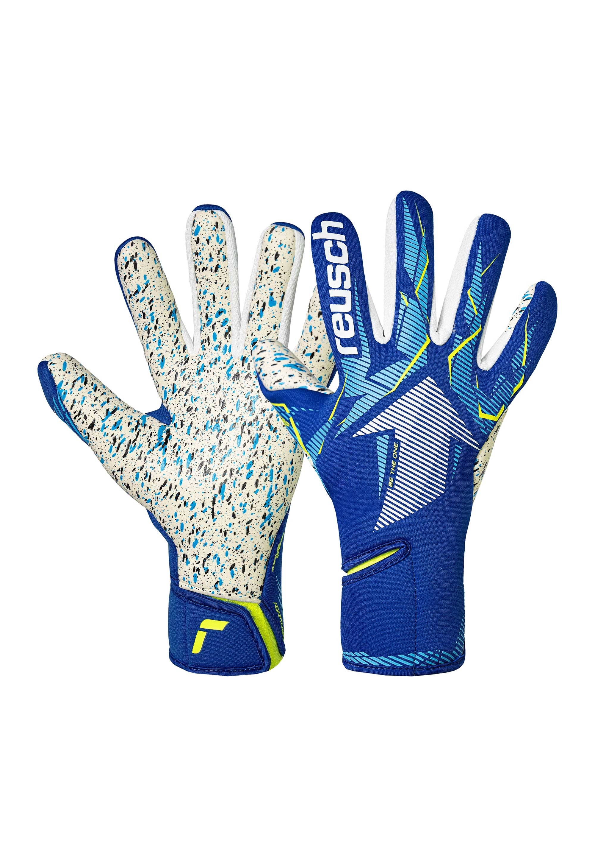 Torwarthandschuhe REUSCH "Fastgrip Fusion Junior", Kinder, Gr. 6, blau, weiß, 57% Latex, 35% Polyester, 6% Polyurethan, 2% Polyamid, Handschuhe, mit starkem Profi-Grip Image