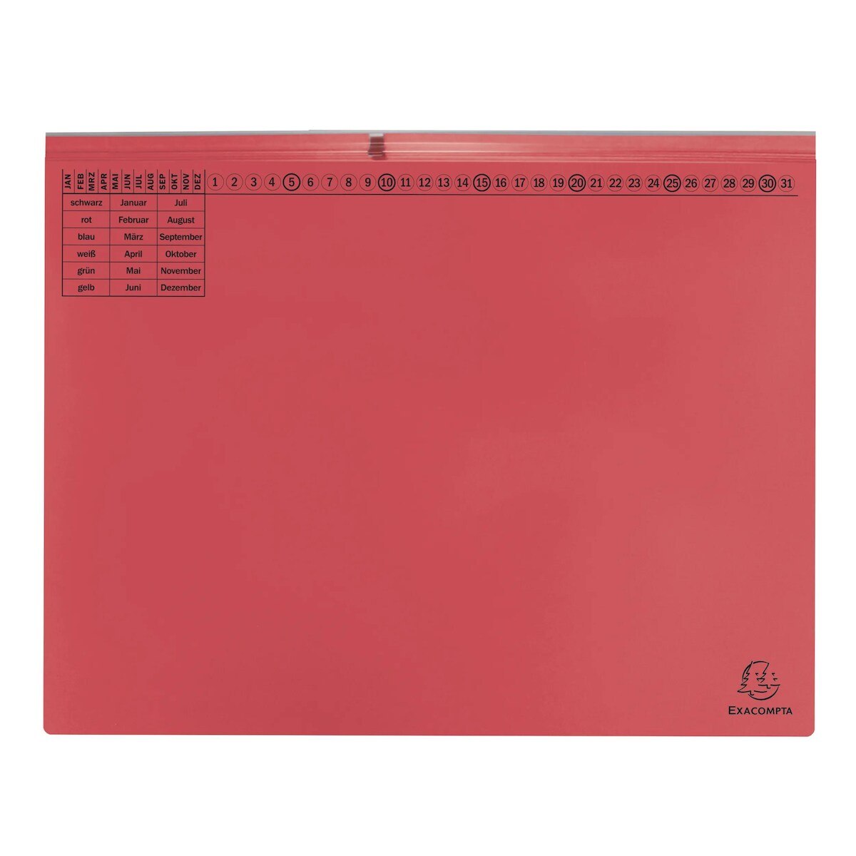 Exacompta 370403B 25x Exaflex Premium Hängehefter 2 Abheftv. Rechtsheftung - Rot Image