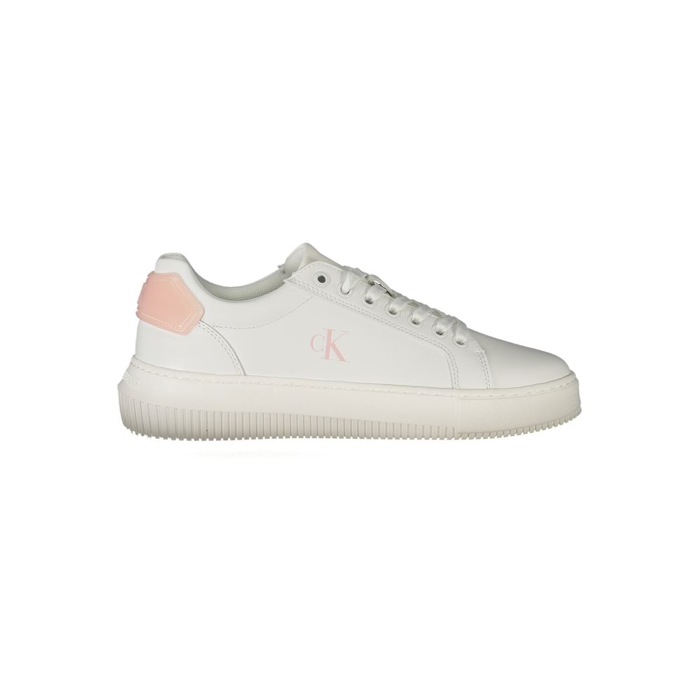 Calvin Klein Weiße Polyurethan Damen Sneaker
