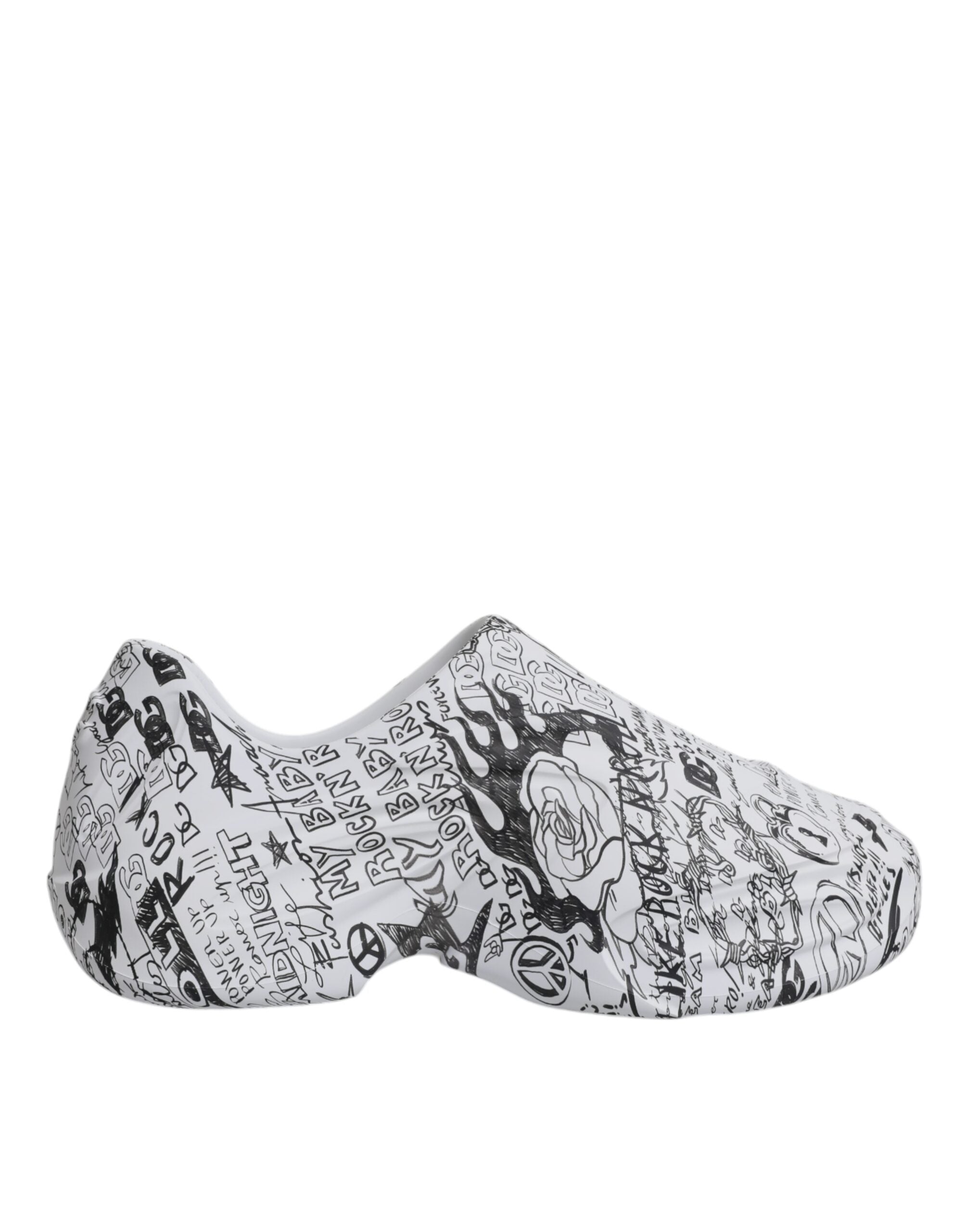 Dolce & Gabbana Weiße Schwarze Graffiti Daymaster Sneakers Schuhe