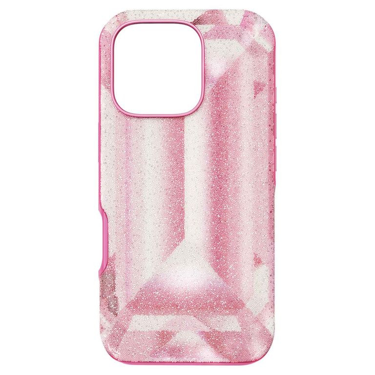 High Smartphone Case, Crystal Print Motif, Iphone 16 Pro - Pink - Swarovski Cases