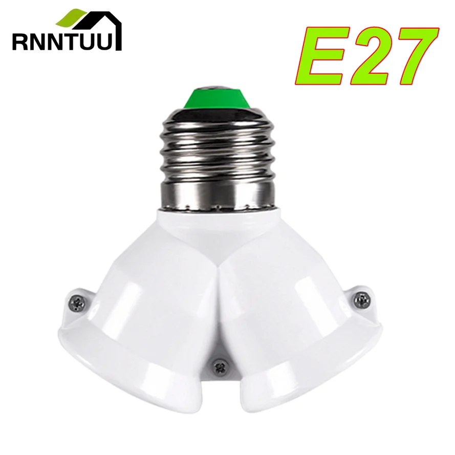 RnnTuu E27 portalampada con Base a LED portalampada portalampada con adattatore Splitter da E27 a 2-E27 portalampada con presa E27 di alta qualità