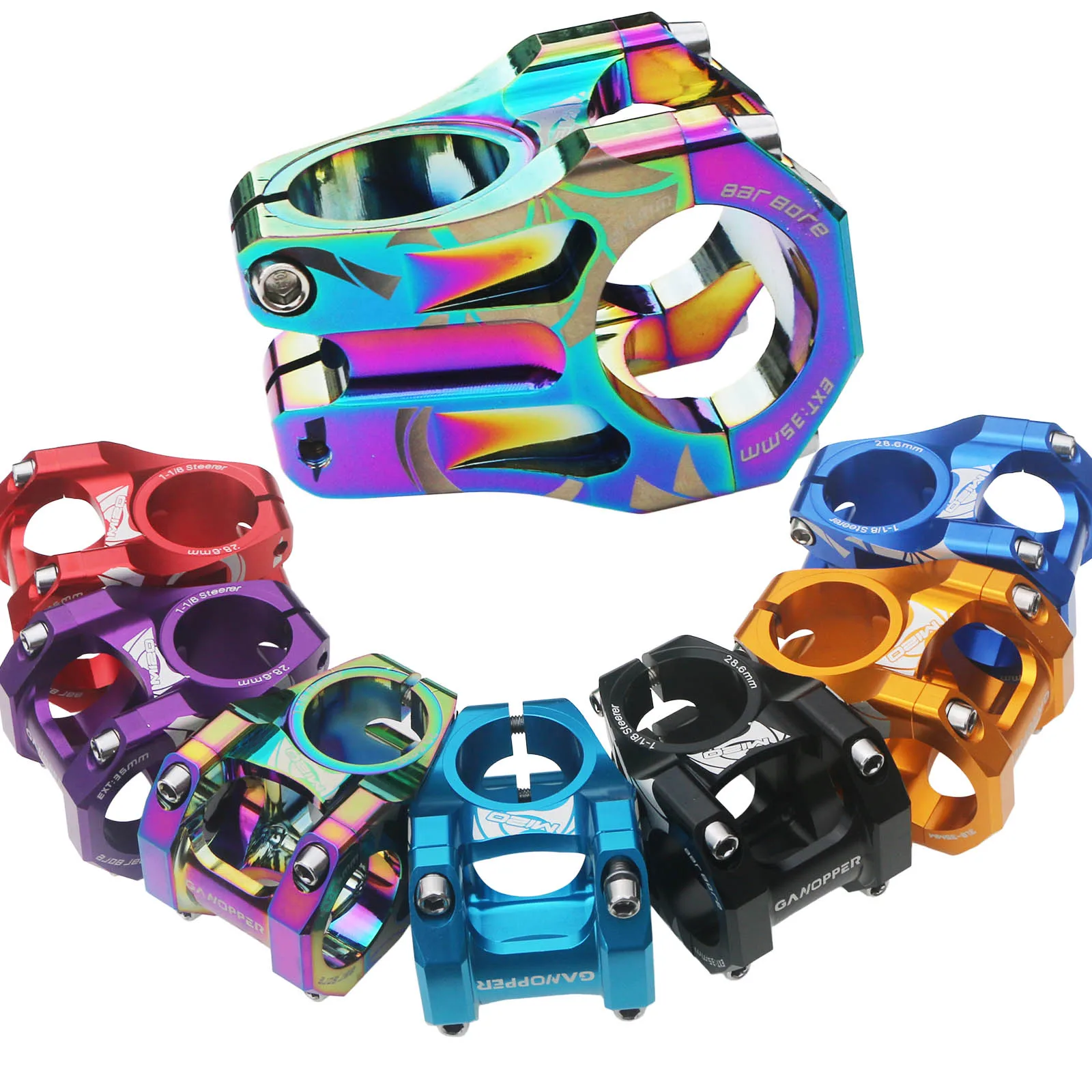 Attacco manubrio Mtb 31,8 mm bici da strada ponte per bicicletta da montagna asta di potenza corta attacco manubrio tavolo attacco manubrio regolabile Riser 31 8 ciclismo