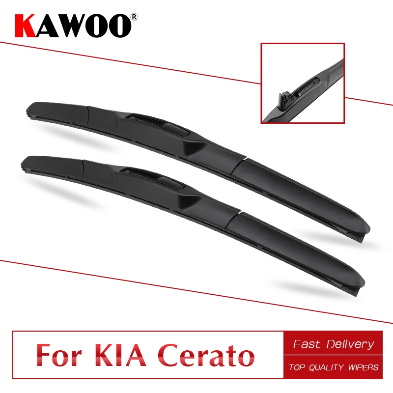 KAWOO Per Kia Cerato Auto di Gomma Tergicristalli Blades 2003 2004 2005 2006 2007 2008 2009 2010 2011 2012 2013 2014 2015 2016 2017 2018