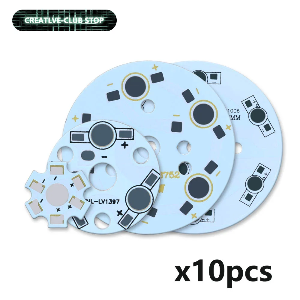 10 pz 1 W 3 W 5 W 7 W LED PCB Lampada Pannello Dissipatore di Calore Ad Alta Luminosità Bordo Luminoso Rotondo Substrato In Alluminio Per Plafoniera Imbottiture luce