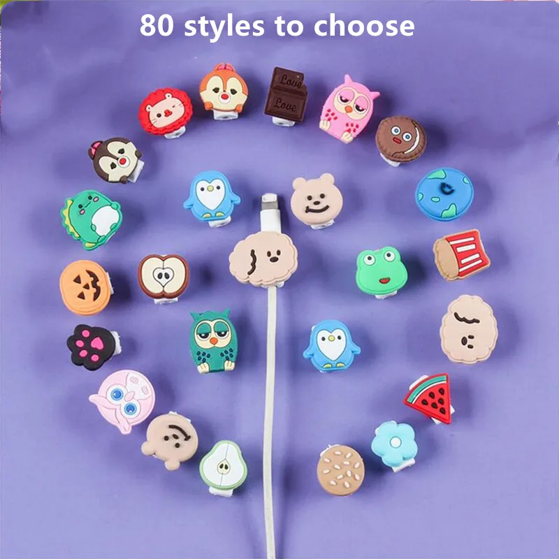 100pcs Cartoon Cable Winer Cable Protector Saver linea dati di ricarica USB maniche protettive per iPhone 12 13 13 Pro Max Ipad Mini