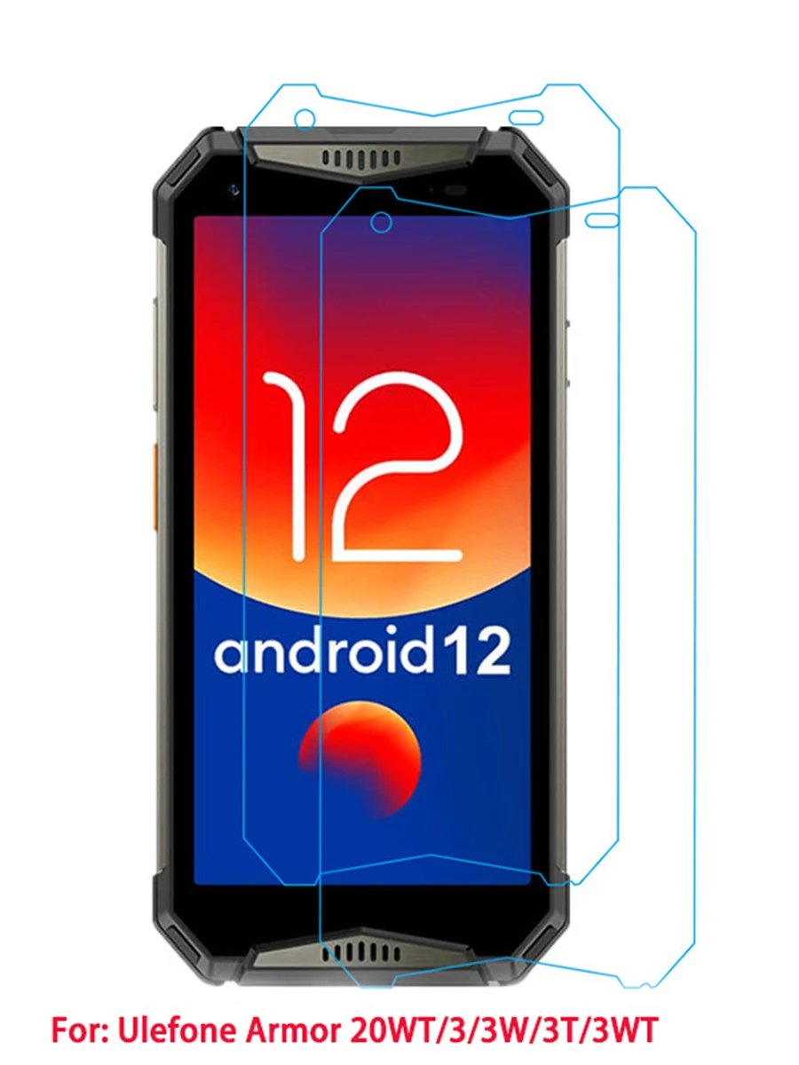 2 pezzi di vetro temperato per Ulefone Armor 20WT 3 3W 3T 3WT proteggi schermo in vetro temperato antigraffio pellicola protettiva anteriore in vetro
