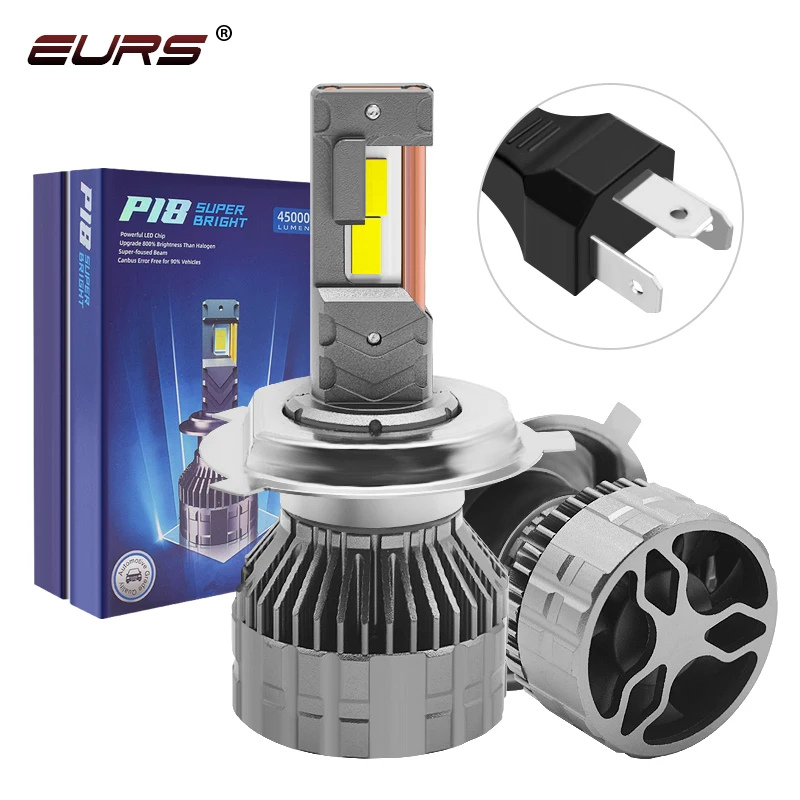 2 Pezzi H7 H4 Canbus LED Fari ad Alta Potenza H1 H11 H8 H9 HB4 HB3 9005 9006 9012 Lampada Turbo 4575 Chip CSP 6000K P18 Luce Auto 12V