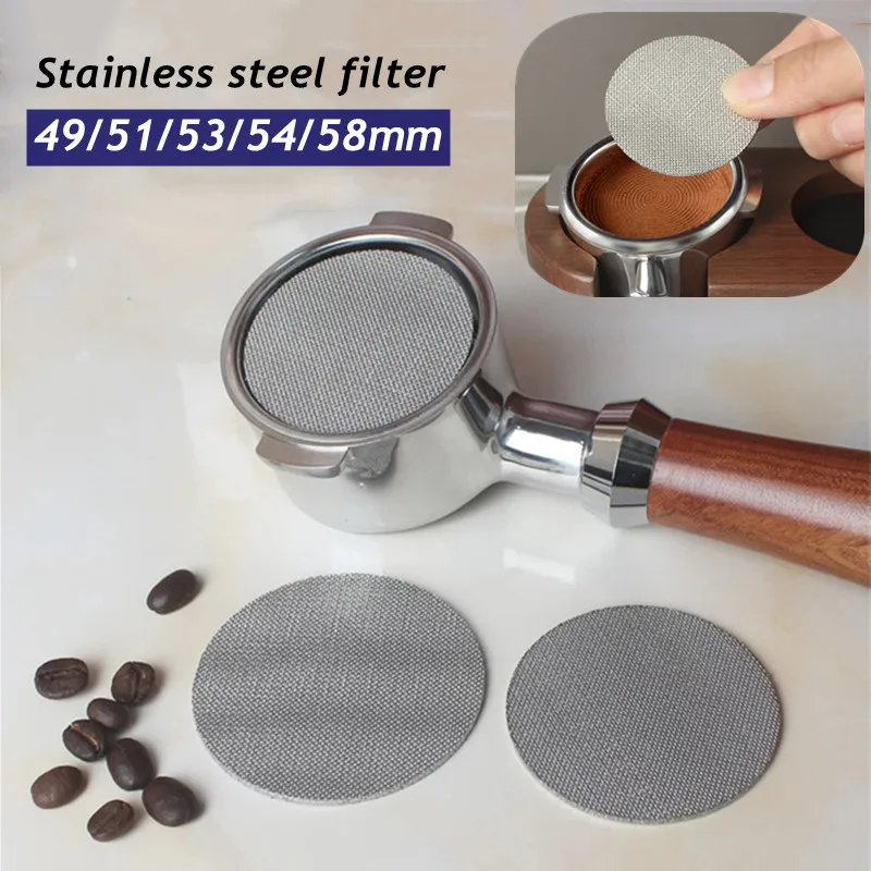 49mm Kaffee Puck Bildschirm 58mm 51mm 54mm 53mm Siebträger Filter Mesh Platte Kaffee Filter bildschirm Espresso Puck Bildschirm Kaffeemaschine Image