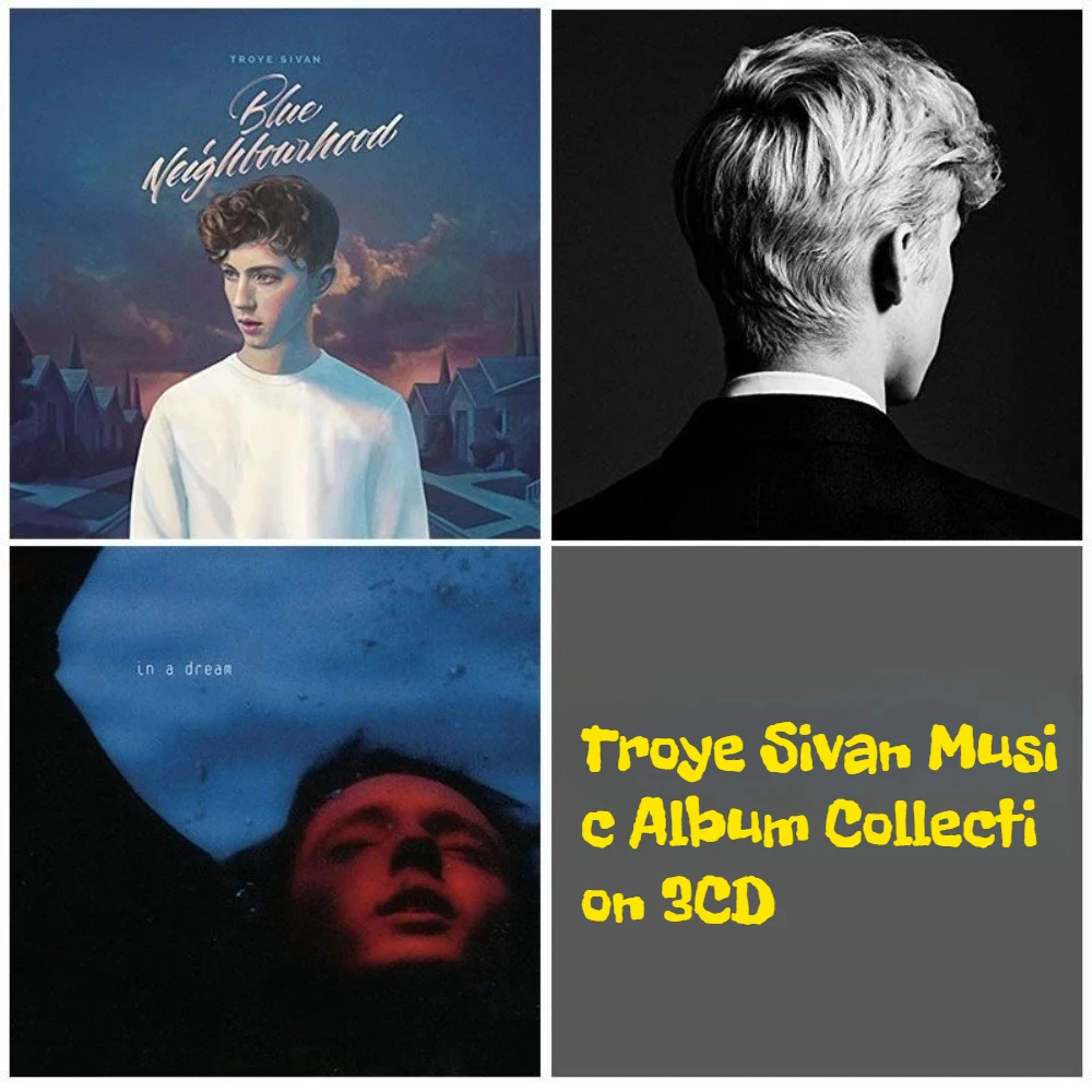 Troye Sivan Pop-Musik-Albunsammlung 3CD-Sets Ohne Cover Verlustfreie Aufnahme-CD für Fans Auto & Zuhause