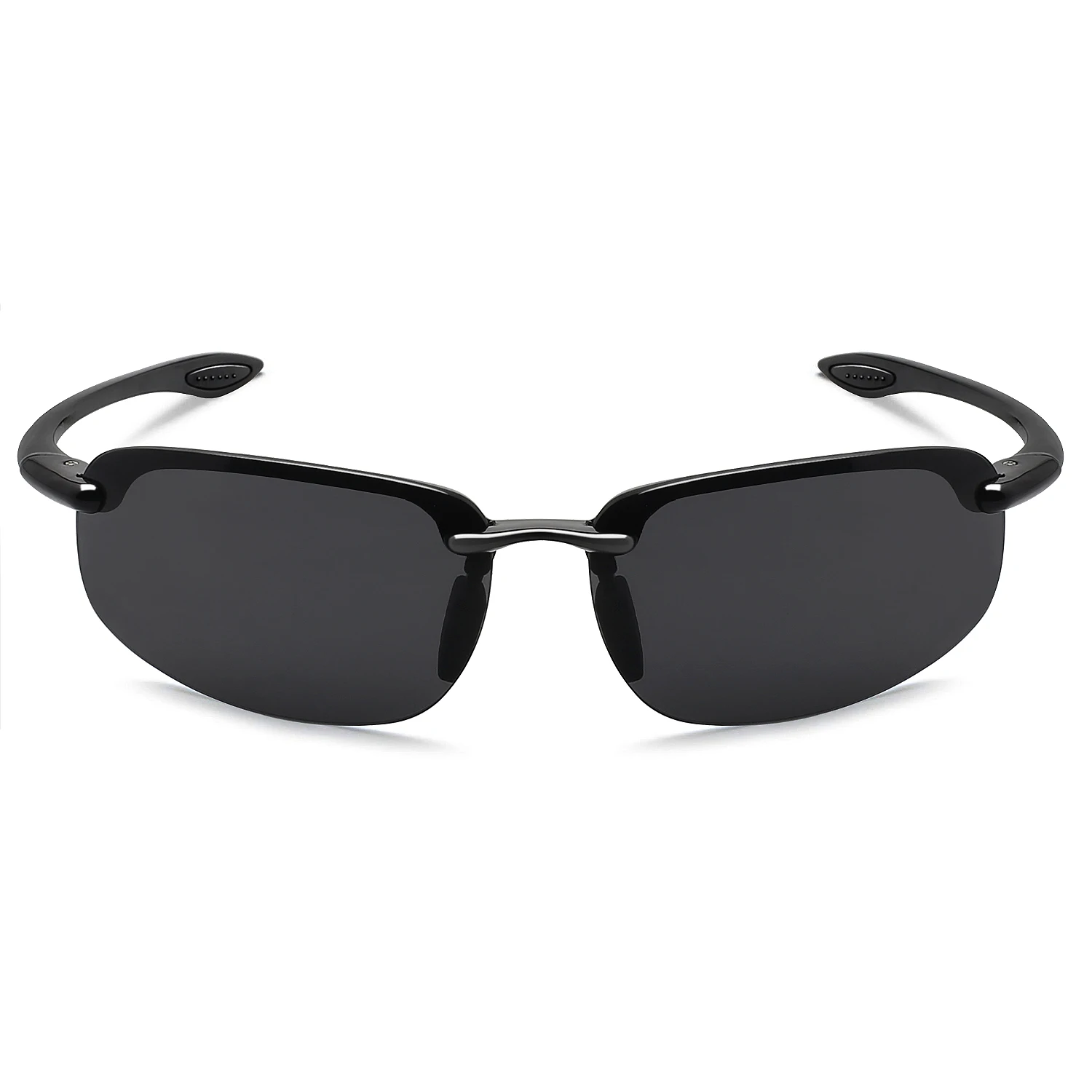 MAXJULI Sonnenbrille für Herren, klassisch, modisch, randlos, Fahren, Radfahren, Wandern, Damen, Sport, TR90-Material, UV400, Herren-Sonnenbrille 8001 Image