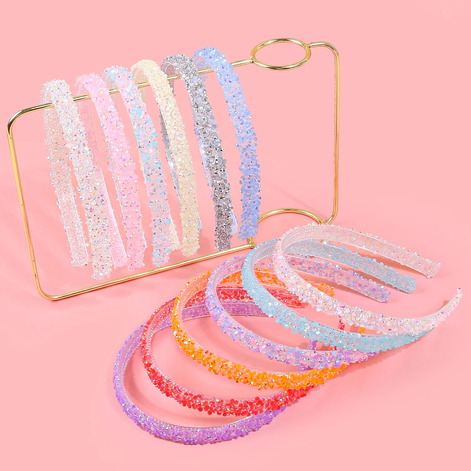 3 stücke Mode Frauen Strass Stirnbänder Nicht-slip mit Zähne Haarband Glänzendes Stirnband Frauen Mädchen Haar Zubehör Image