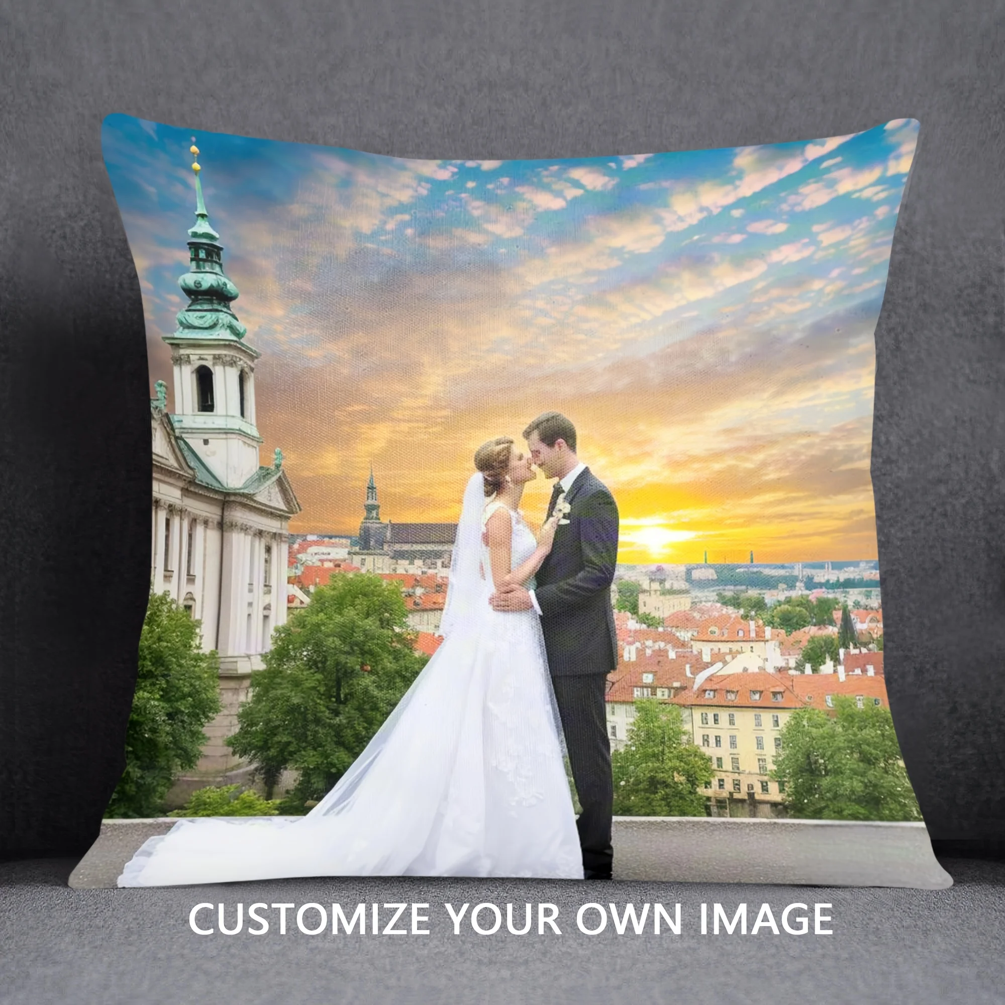 (Nur Kissenbezüge) Maßgeschneiderter Kissenbezug, DIY individuelle Kissen-Heimdekoration, Hochzeitshaustier, Baby, Muttertagsgeschenk, bedrucktes Kissen Image