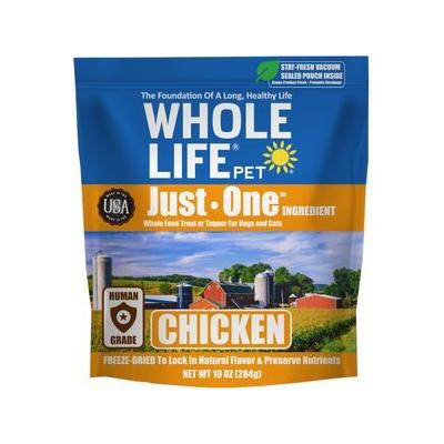 Whole Life Just One Ingredient Pure Chicken Breast Freeze-Dried Dog & Cat Treats, 10-oz bag
