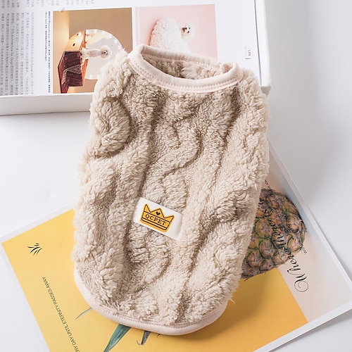 Hunde Katzen Pullover Weste Modisch Kuschelig Winter Warm Atmungsaktiv Weich Waschbar Komfortabel Outdoor Casual Hundebekleidung for Bichon Frise Spitz kleines Haustier Schmetterling Small Image