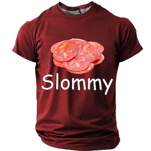 Herren-T-Shirt mit lustigem Salami-Meme-Motiv, normale Passform, Alltagskleidung, Designer-Bekleidung, Größen S, M, L, XL, XXL, XXXL Image