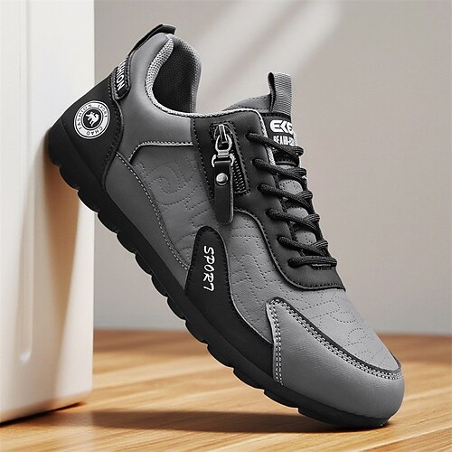 Stilvolle Herren-Sneaker mit Schnürung und Kunstleder-Overlays, modernes Sportdesign, ideal für Freizeit, Reisen und Streetstyle Image