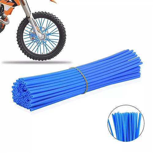 72-teiliges Set universeller Speichenabdeckungen (24 cm) für Dirtbikes, Motorradfelgen und Fahrräder. Image
