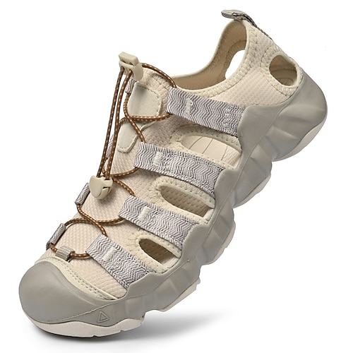 Blaue Herren-Wandersandalen im Camouflage-Design mit Schnellverschlussriemen, robust und bequem, perfekt für Outdoor-Sportarten und Abenteuerreisen Image