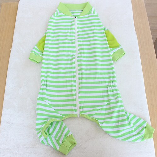 Hunde Katzen Overall Pyjamas Gestreift Modisch Kuschelig Winter Weich Outdoor Casual Kleidungs-Outfits für Hundewelpen Image