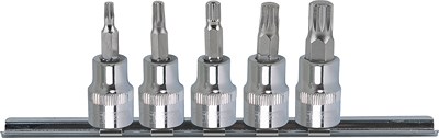 Ks Tools 3/8 CHROMEplus Bit-Stecknuss-Satz XZN, 5-tlg M4-M10 [Hersteller-Nr. 918.3773] Image