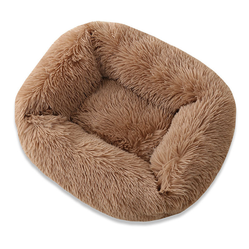 Long Plush Square Pet Kennel Large Medium And Small Dogs Autumn And Winter Sleep Kennel Dog Kennel Cat Kennel Pet Supplies