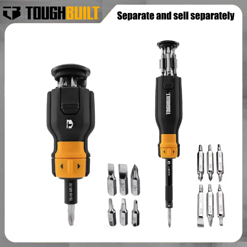 TOUGHBUILT TB-H5-MR-11 / TB-H5-MR-30 7/14 bits tournevis à cliquet outils à main fabriqués en acier S2 vendu séparément outils à main défectueux