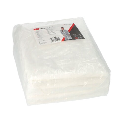 10 `WORK-INN/PS` Besuchermäntel, PP 142 cm x 112 cm weiss mit Druckknöpfen Image