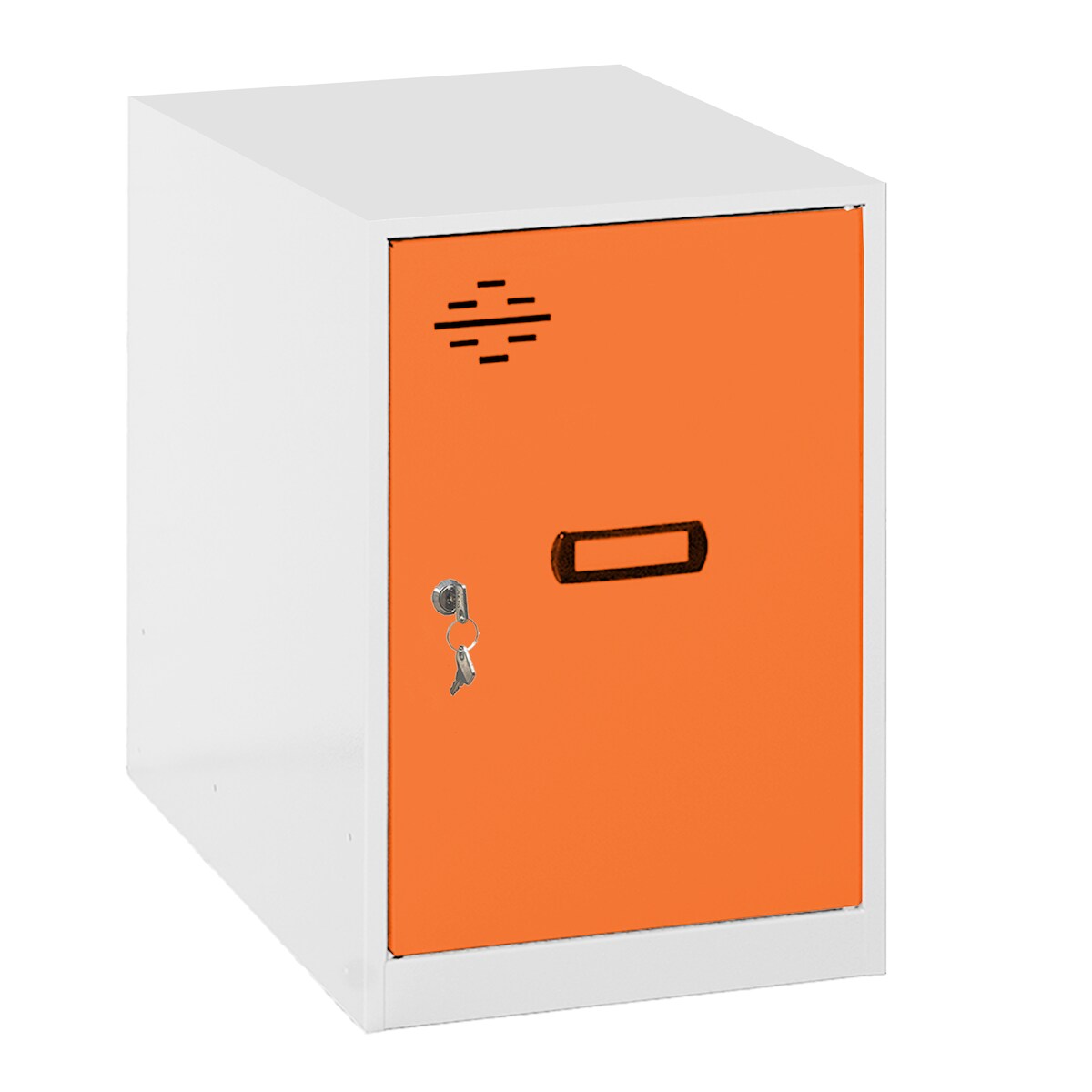 SimonRack Metallschrank mini zerlegt WEISS/ORANGE 475x300x500 mm (Höhe x Länge x Breite) Image