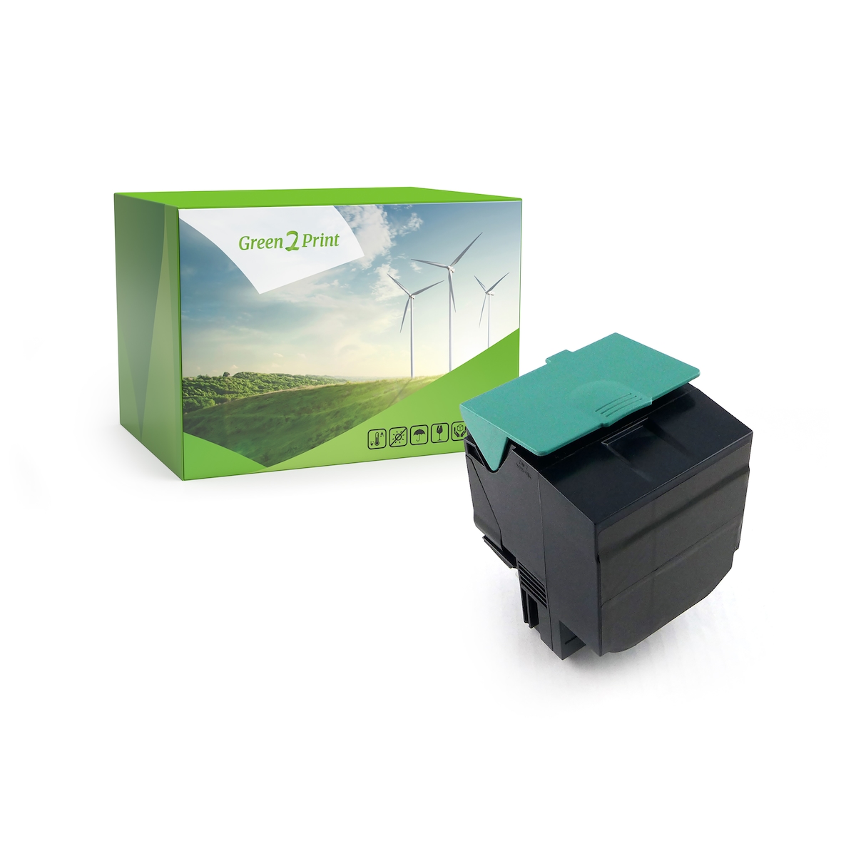 Green2Print Toner schwarz ersetzt Lexmark C540H1KG, C540H2KG passend für Lexmark X543DN, X544N, X544DN, X544DTN, X546DTW, X548DE, X548DTE, C540N, C543 Image
