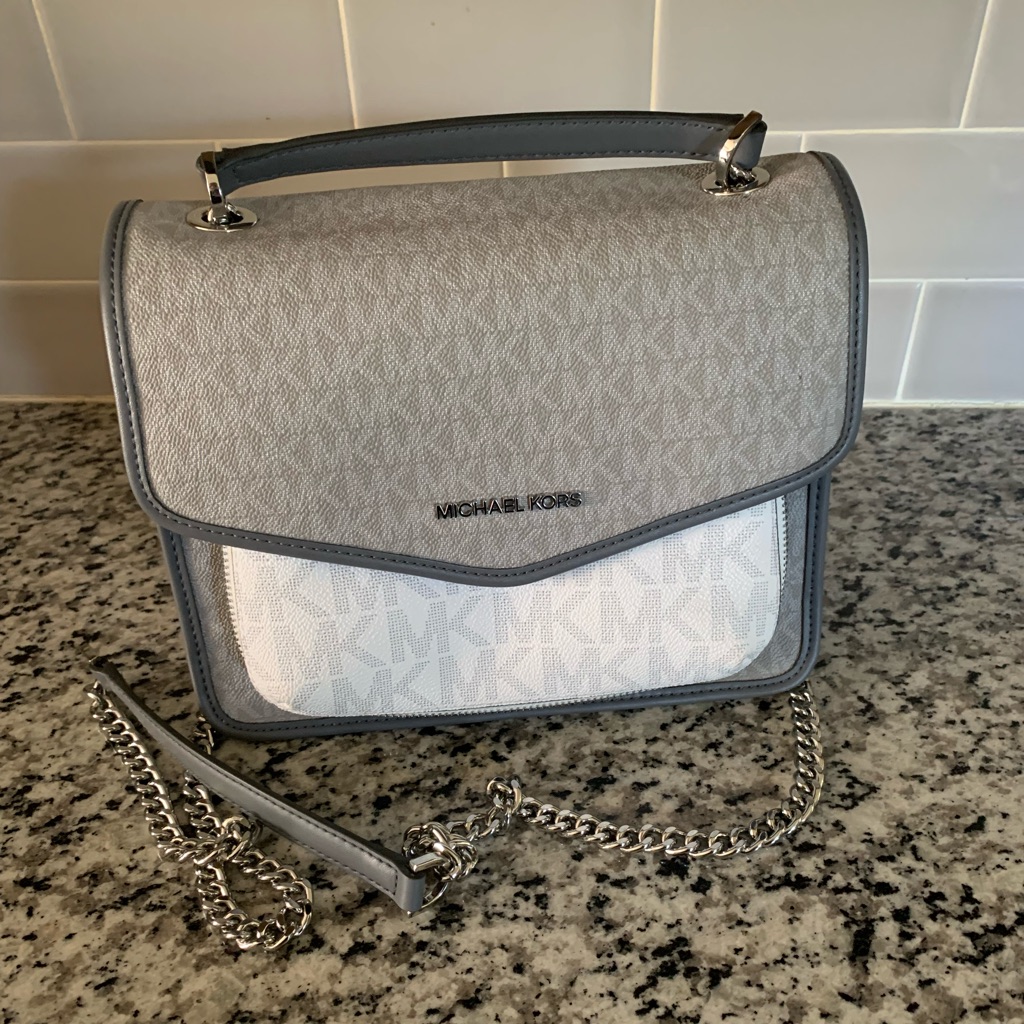 Michael Kors Bags | **Brand New*** Michael Kors Handbag | Color: Gray/White | Size: Os