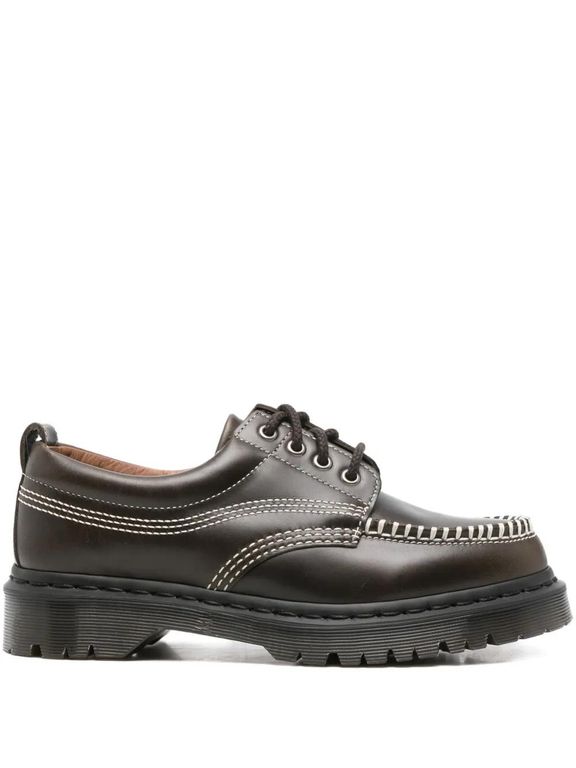 Leather Derby Shoes - Black - Dr. Martens Flats