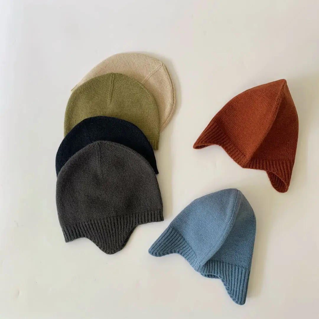 2025 Cappello lavorato a maglia per bambini Stile coreano Berretto per bambini Berretto per bambina Berretto invernale per neonato Cappelli per neonato Puntelli per fotografia neonato