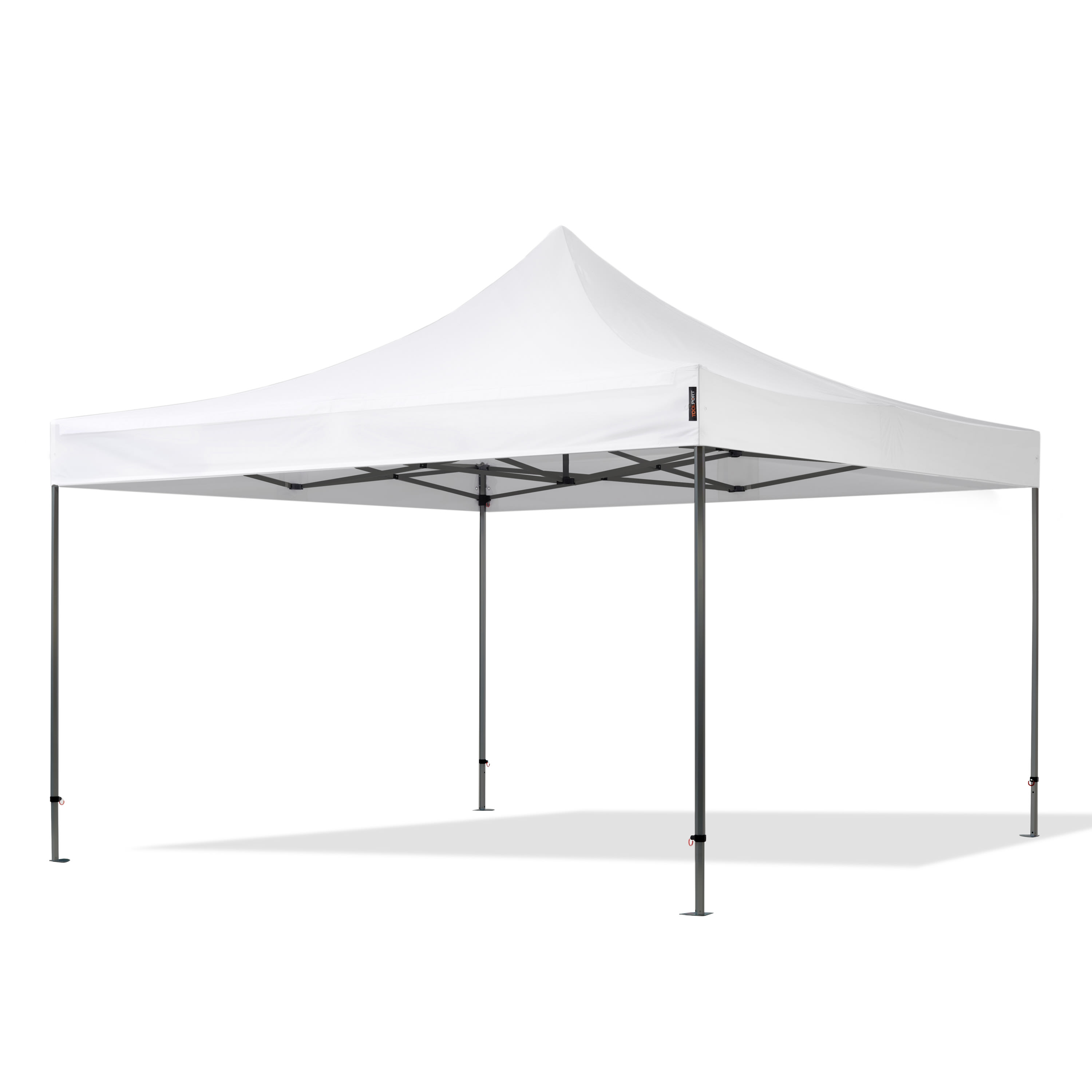 4x4m Stahl Faltpavillon, ohne Seitenteile, weiß - (600129) Image