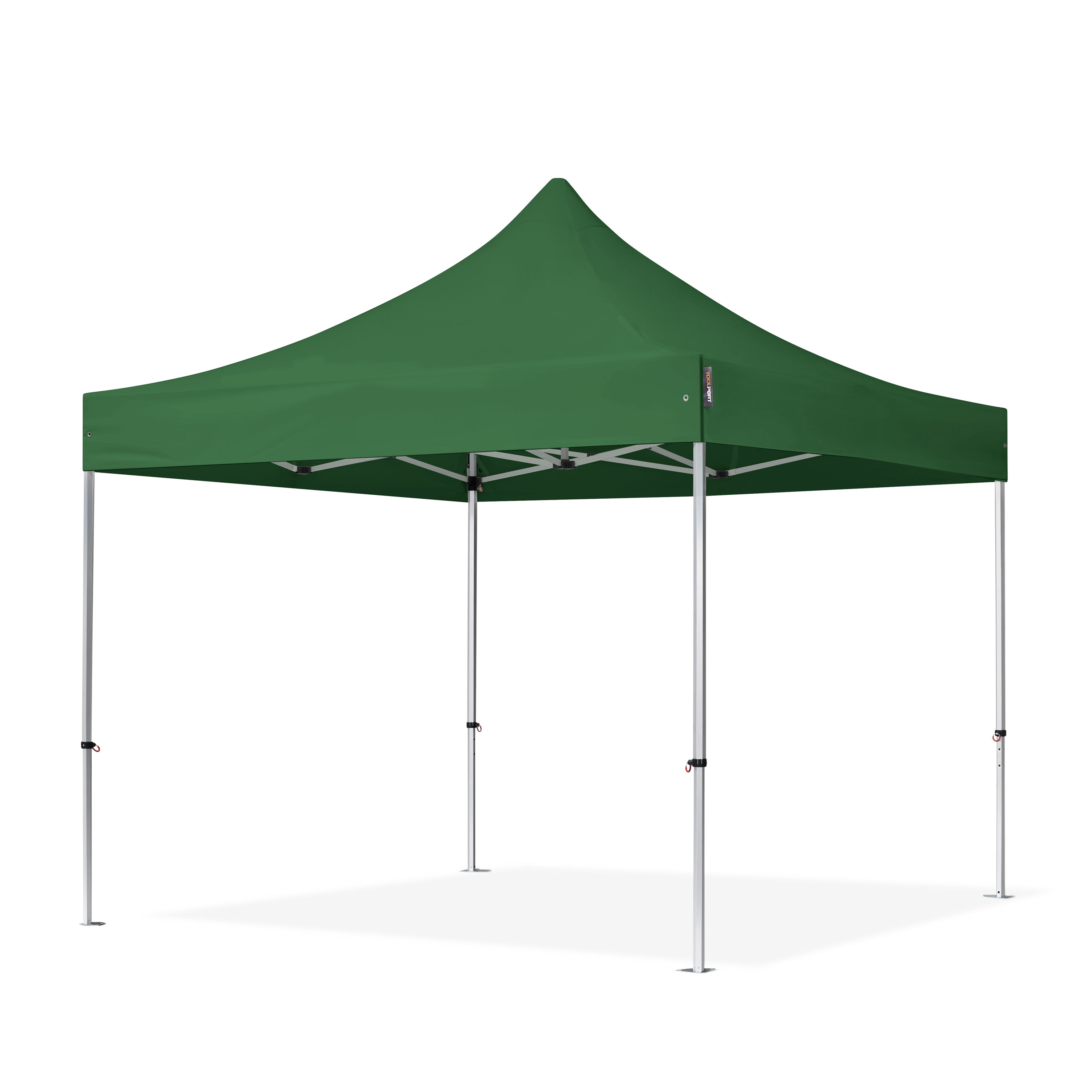 3x3m Aluminium Faltpavillon, ohne Seitenteile, dunkelgrün - (600137) Image