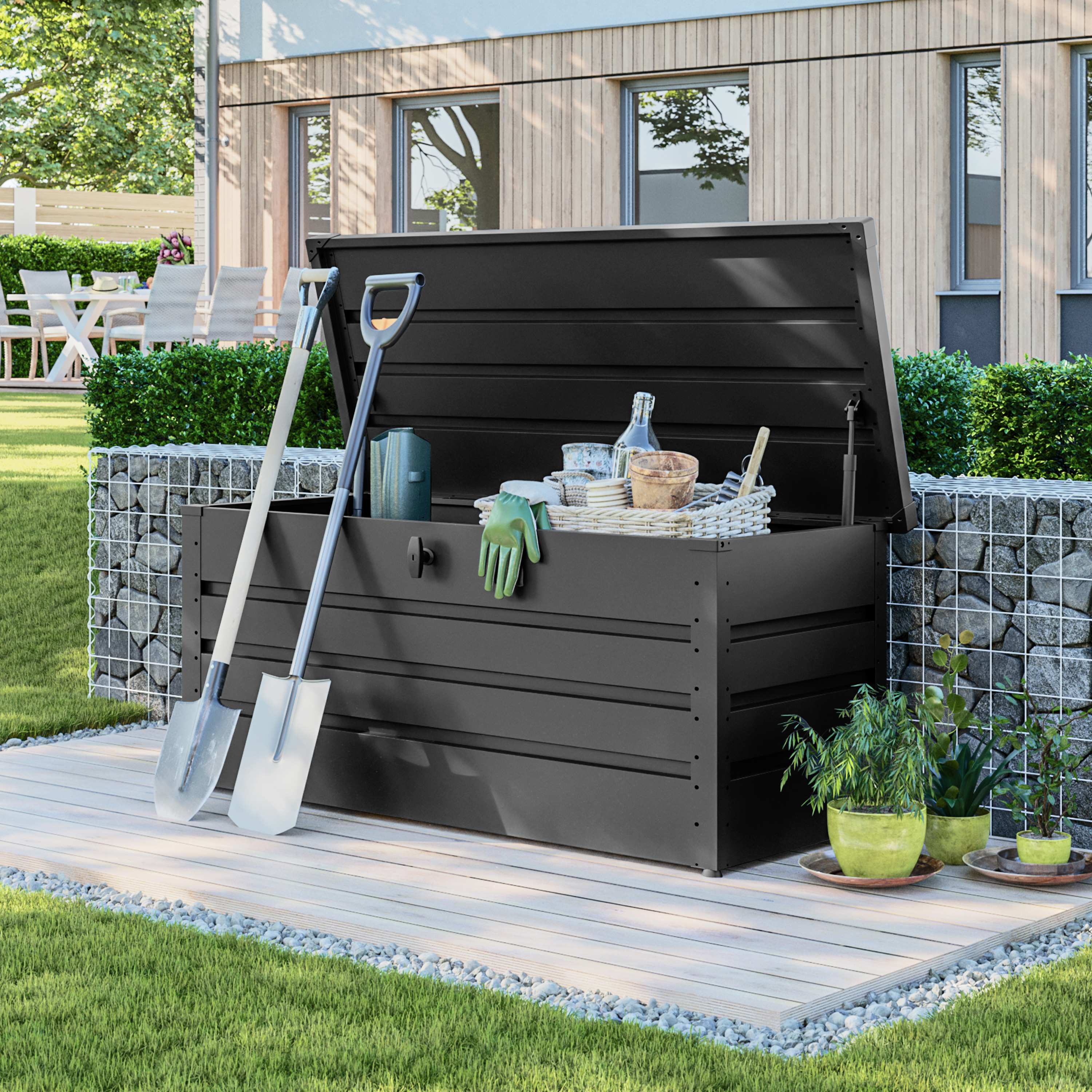 152 x 69 cm Gartenbox, anthrazit - (GFPV01021) Image