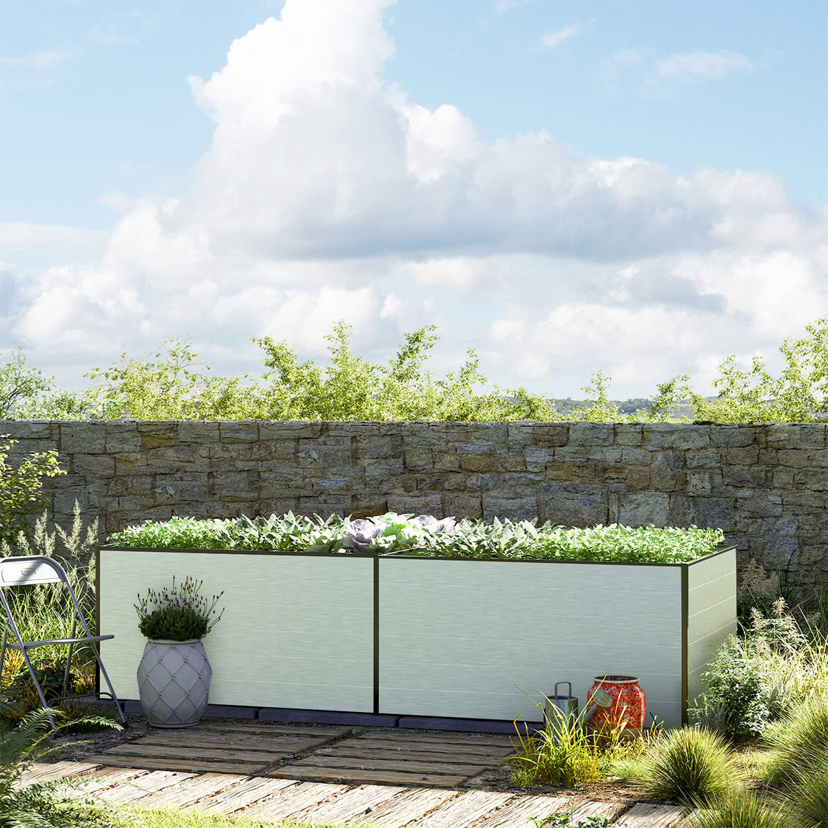 297 x 99 x 77 cm Hochbeet, Aluminium eloxiert - (GFPV00375) Image