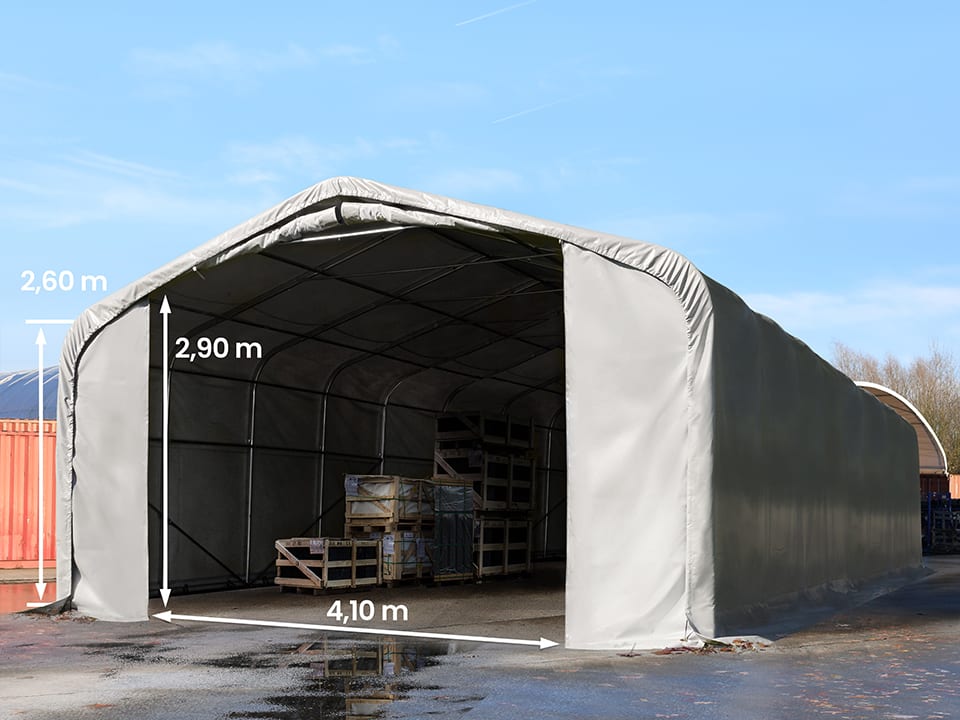 6x12m Zelthalle, PRIMEtex-Plane, grau, ohne Statik - (49522) Image