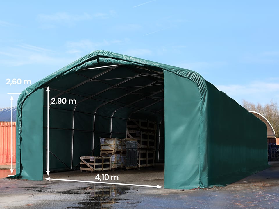 6x12m Zelthalle, PVC-Plane, dunkelgrün, ohne Statik - (49510) Image