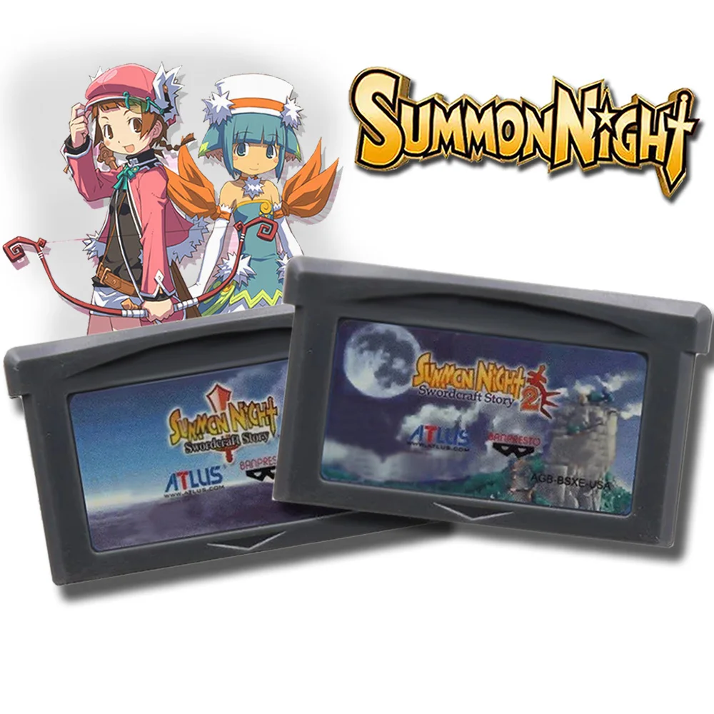 GBA Game Cartridge 32 Bit Video Game Console Card Summon Night SwordCraft Story Summon Night 2 SwordCraft Story for GBA SP