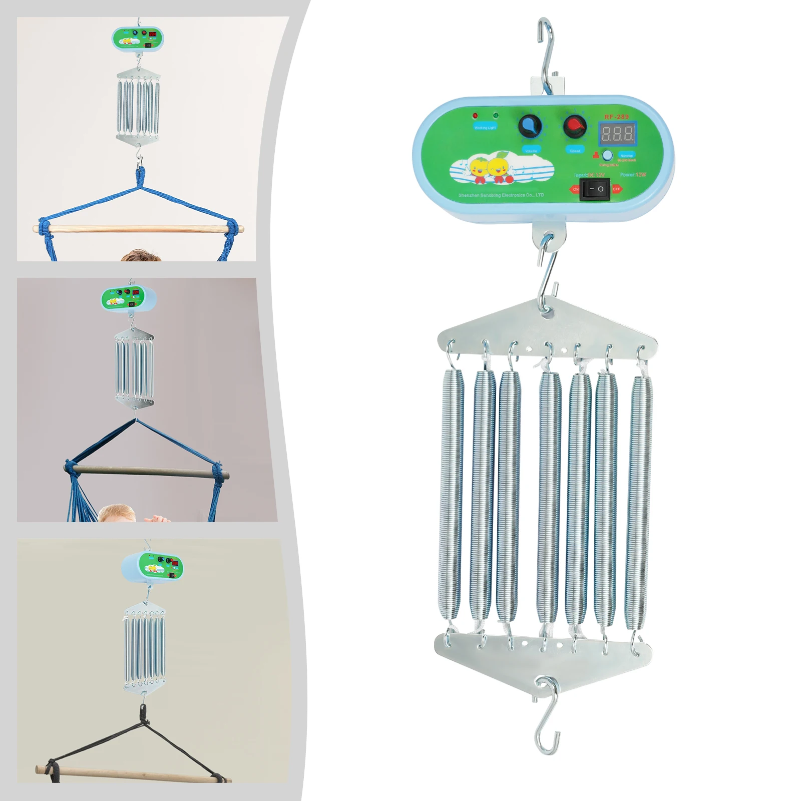 7-Feder-Babywiege, Schaukelfeder, elektrische Wiege mit einstellbaren Einstellungen, 20 kg Last, EU-Standard-Babyschaukel-Controller Image