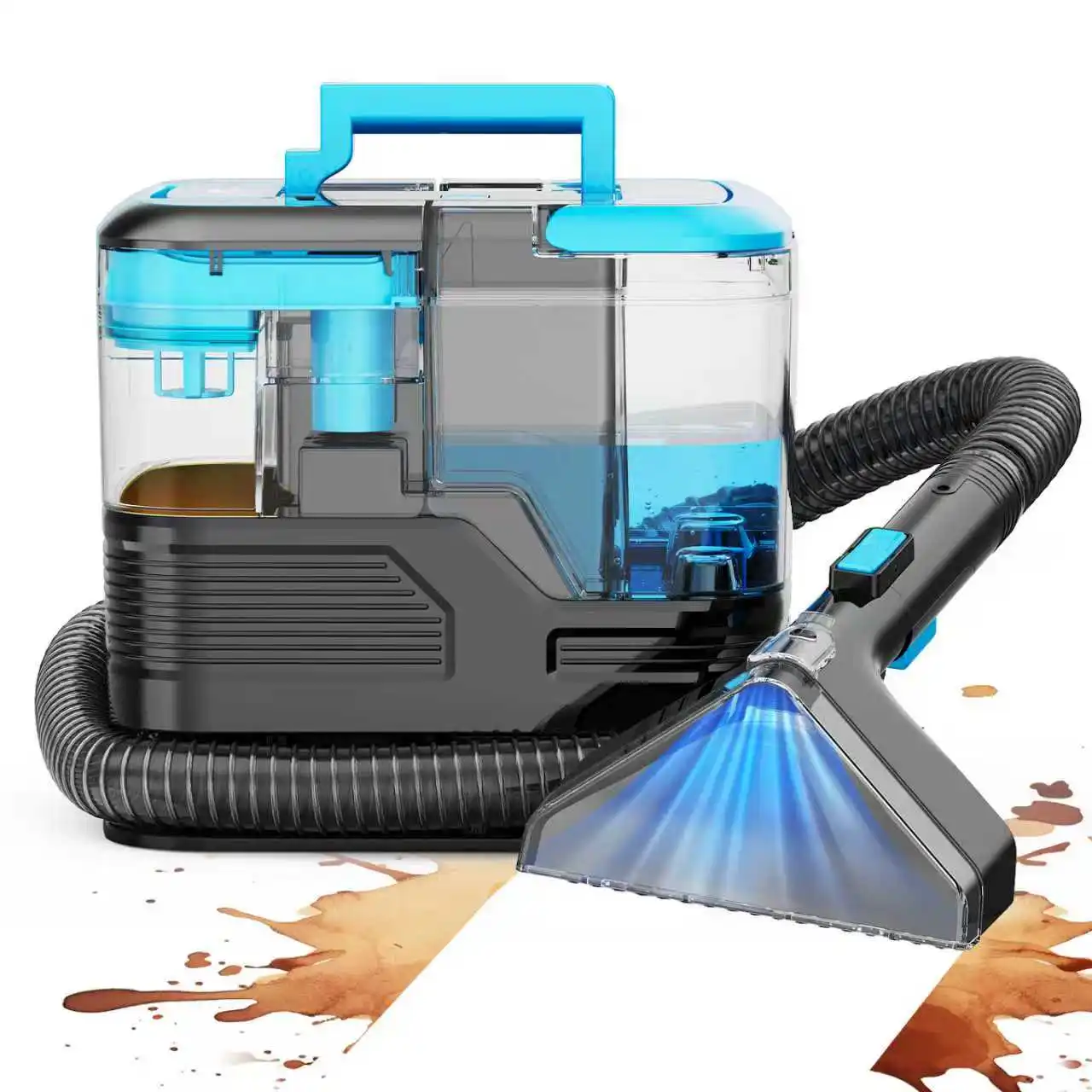 C10 25KPA Washing Vacuum Cleaner, Portable Wired Carpet Cleaner, Removable Dual Water Tank Stain Cleaner, Wet And Dry Vacuum C Image