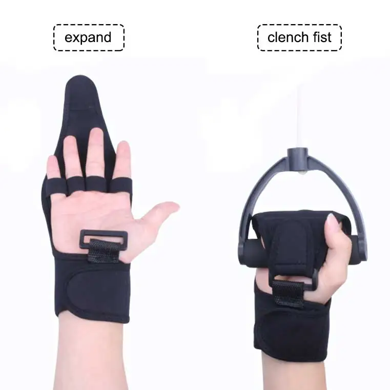 Rehabilitations-Unterstützhandschuhe mit Fingergreifkraft-Training und Schlagübungsgeräten für Schutz und Training Image