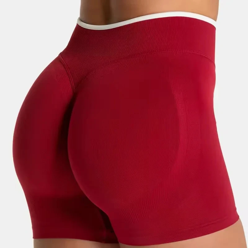 Shorts de yoga sans couture pour activités de plein air, shorts de sport pour le rehaussement des hanches et le remodelage du corps, shorts de sport fitness