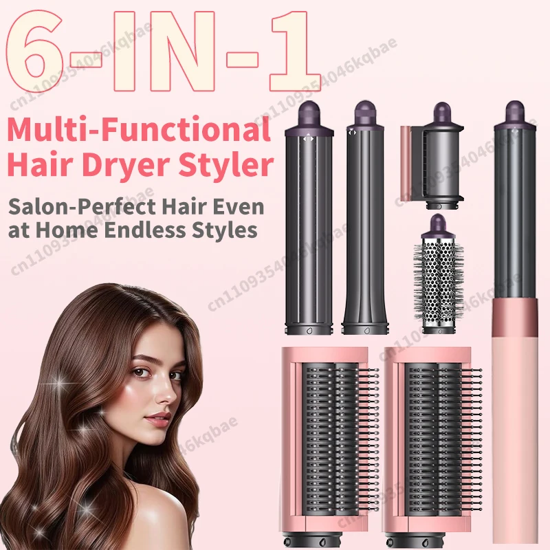 Sencicimen 6-in-1 Multi-Haarstyler-Trocknerbürste mit negativen Ionen, Luftstyler für automatisches Locken, Haarstyling-Tools, Haartrockner-Set Image