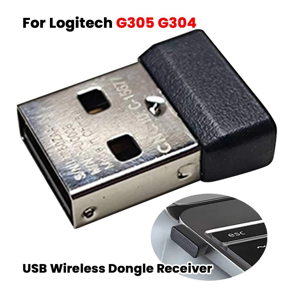 USB-Maus-Empfänger-Adapter, Ersatz-USB-Dongle, Maus-Empfänger-Adapter, USB-Empfänger-Dongle-Stecker für Logitech G305 G304 Maus Image